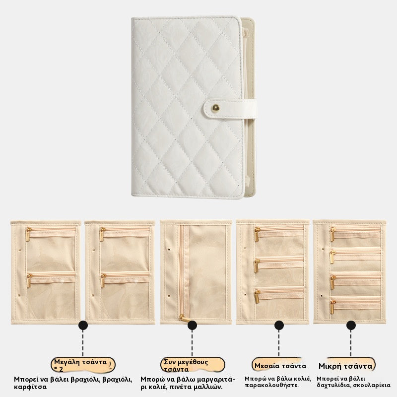 🔥Elegante bolsa portátil para guardar joyas con estampado a cuadros