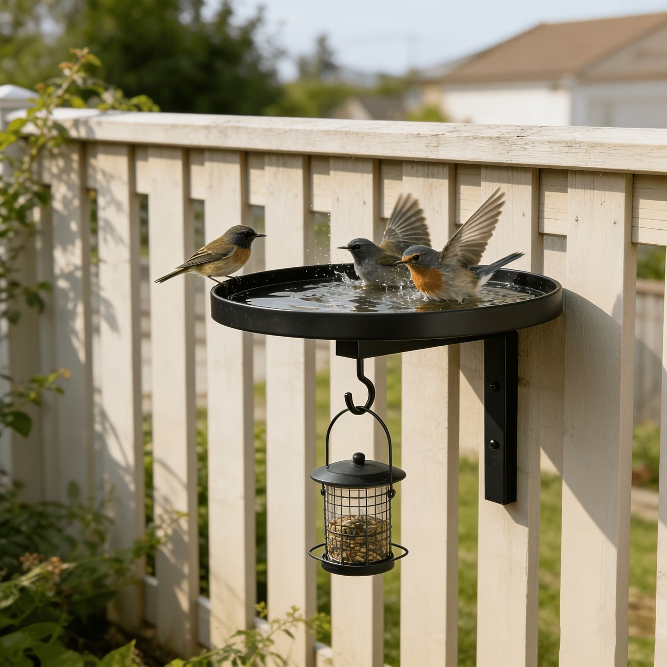 🐦💧 ¡50% de descuento! Comedero de metal para pájaros de pared: resistente a la intemperie, fácil de limpiar e ideal para el jardín, el balcón y la terraza 🌿