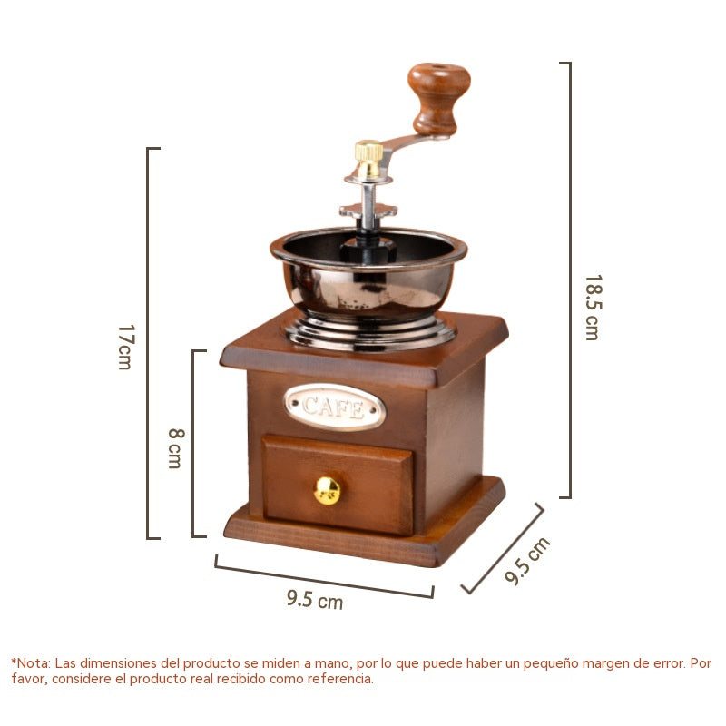 💥💥Mini molinillo de café retro de manivela para el hogar