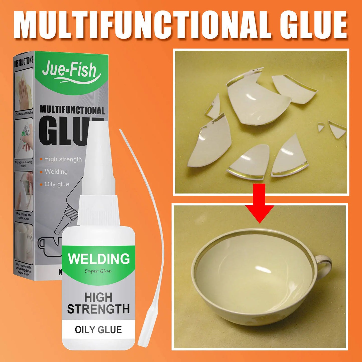 【 6 piezas】Oil-based strong universal adhesive