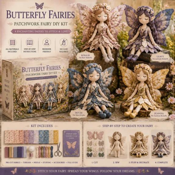 🌸50% de descuento - Serie de costura de cuentos de hadas - Set de muñecas de hadas de patchwork para hacer tú mismo✨👼