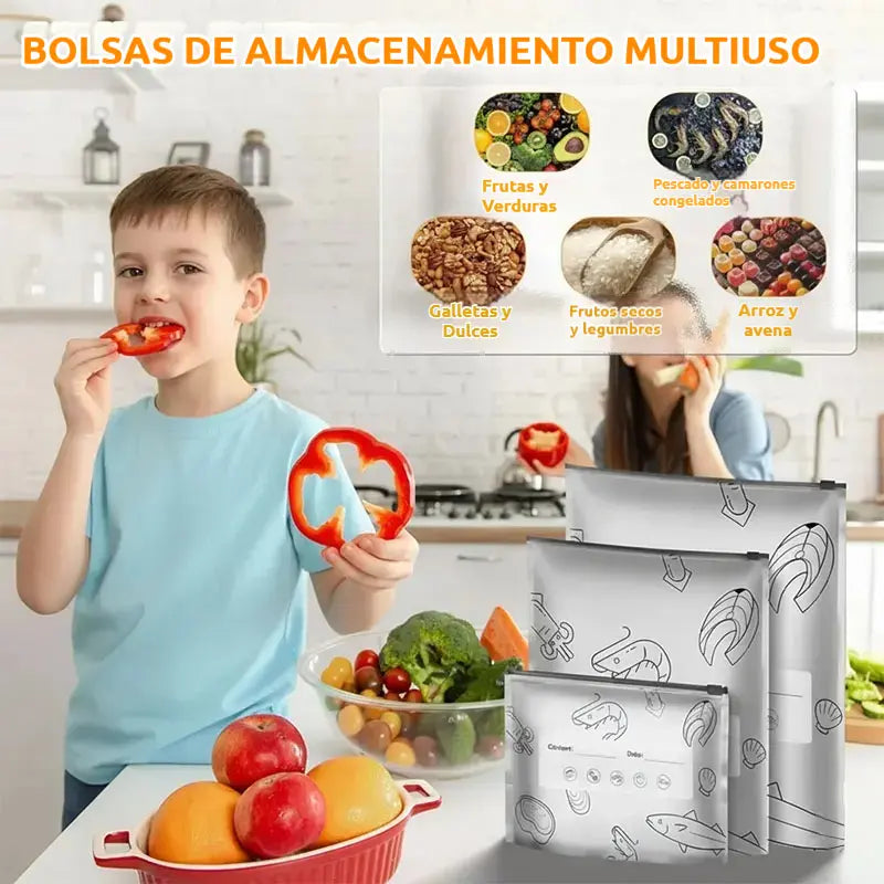 【30 piezas 24 euros】Bolsas de papel de aluminio antibacterianas para conservar alimentos en el hogar, súper prácticas de usar, con un excelente efecto de conservación.