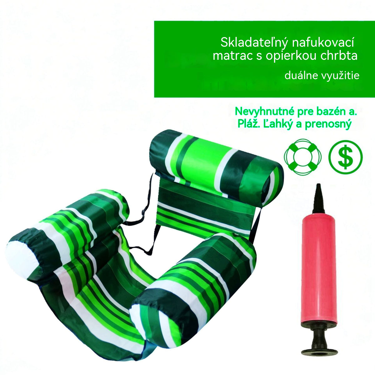 💦📢Skladacia plávajúca pohovka s operadlom