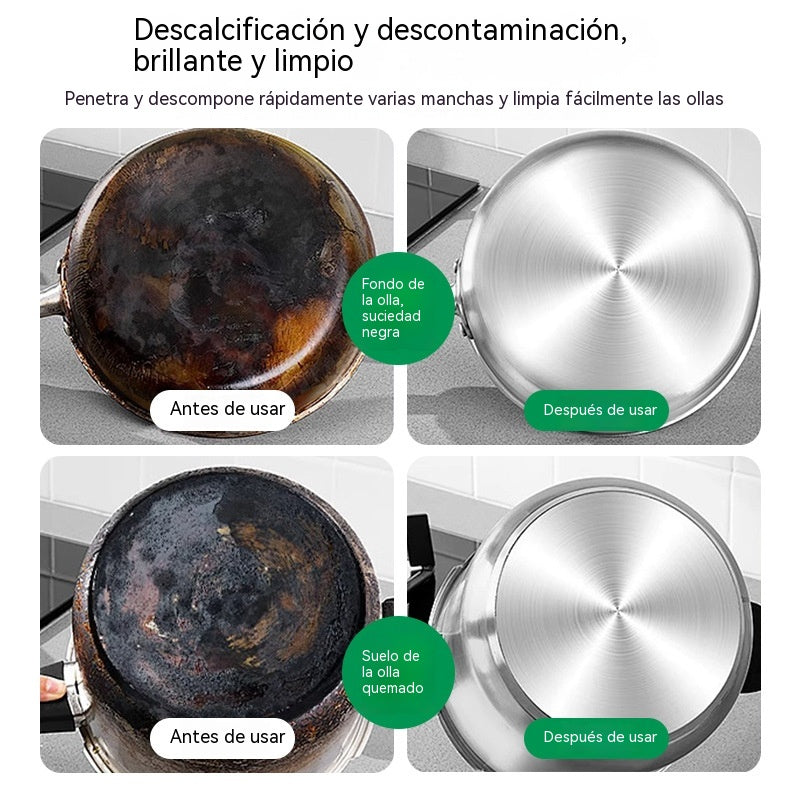 ⏰【Compra 1 y llévate 1 gratis】 Eliminación de residuos de lodo quemado: disuelve la grasa carbonizada persistente en 5 minutos, no tóxico y sin necesidad de frotar 🍳📦