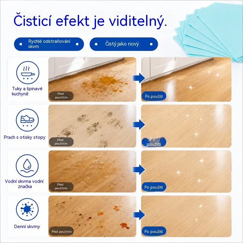 【3 balenia, spolu 90 tabliet】Vo vode rozpustné čistiace obrúsky na podlahu