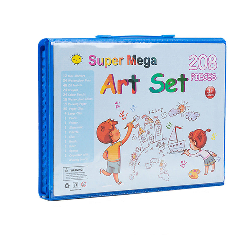 🎁【208 piezas】Incluye herramientas de dibujo y 208 colores para estimular la creatividad de los niños🧑🎨🌟
