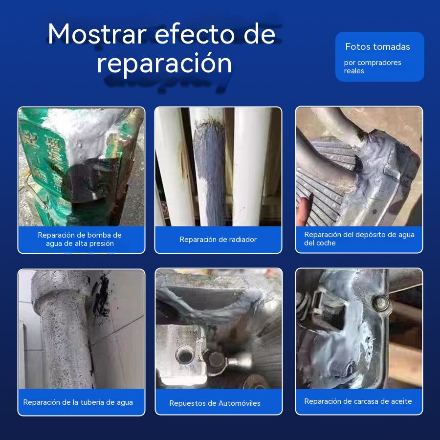 【Juego de 3 piezas】🔥¡50% de descuento por tiempo limitado! 🛠️Pegamento reparador de metal AB de alta resistencia