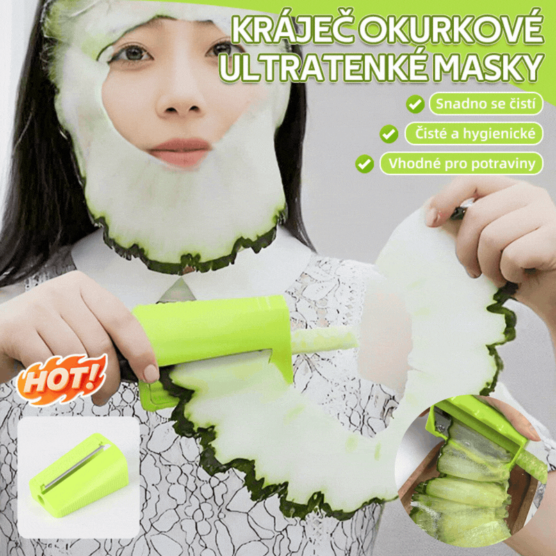 【Compra 1, llévate 1 gratis】🔥✨Cortador de pepino ultrafino, cuchillo para mascarilla facial de pepino