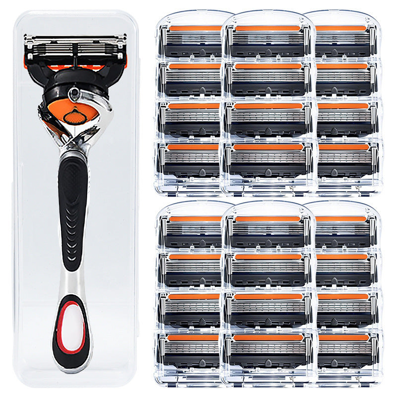 💥【12 cuchillas + 1 soporte para cuchillas + caja de almacenamiento】💥Kit de repuestos para maquinilla de afeitar masculina + base: cuchillas de acero inoxidable extremadamente afiladas para un afeitado suave.