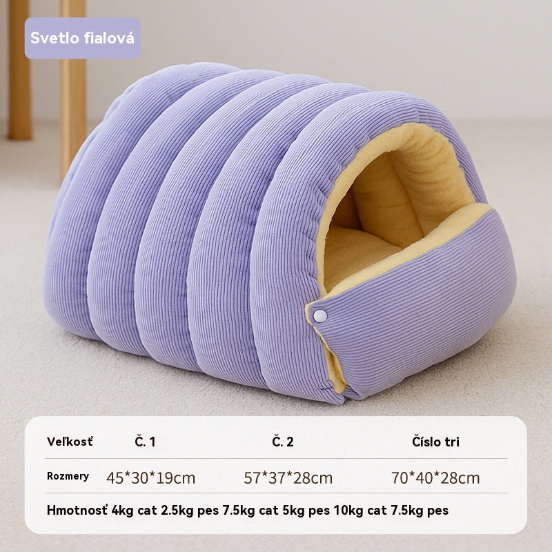 Cama de felpa para mascotas cálida y cómoda
