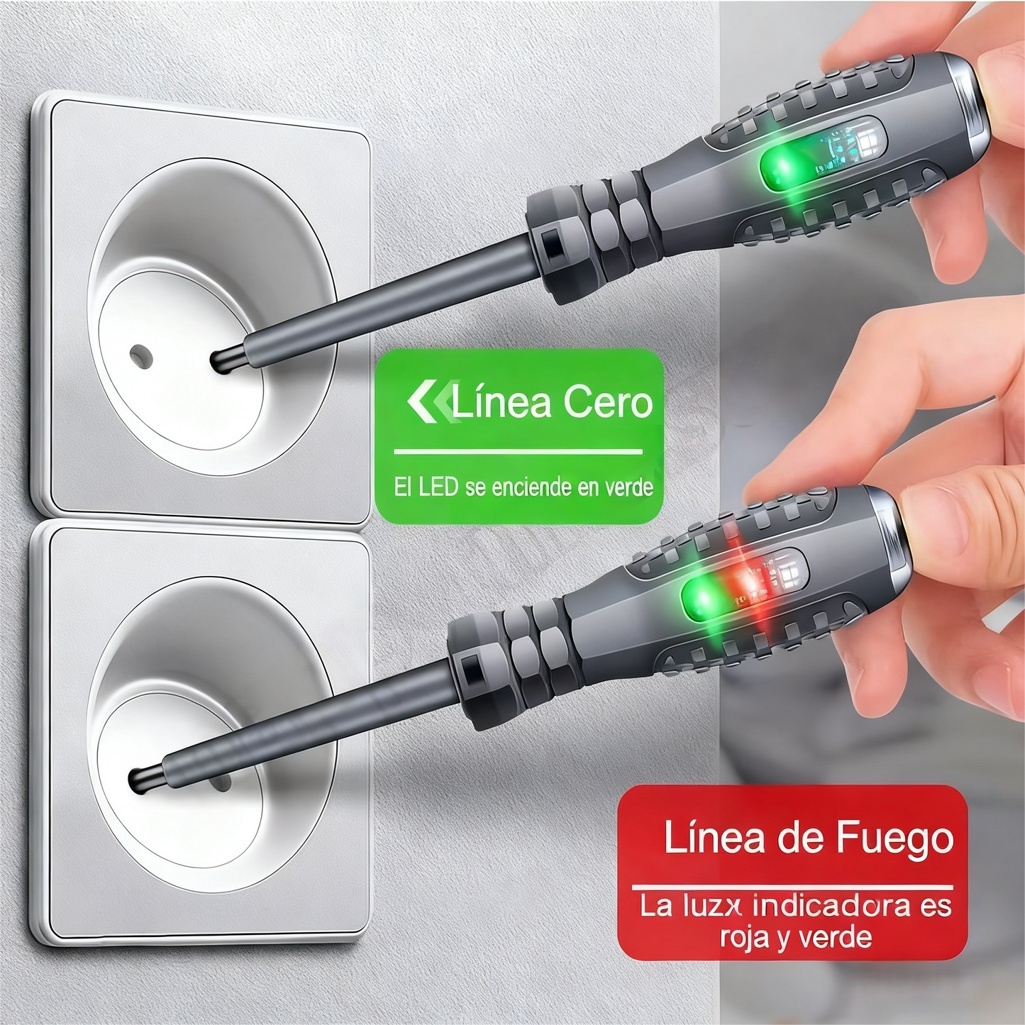 💡【4 piezas】Destornillador tipo bolígrafo multifunción con inducción de alto brillo.🪛🔧