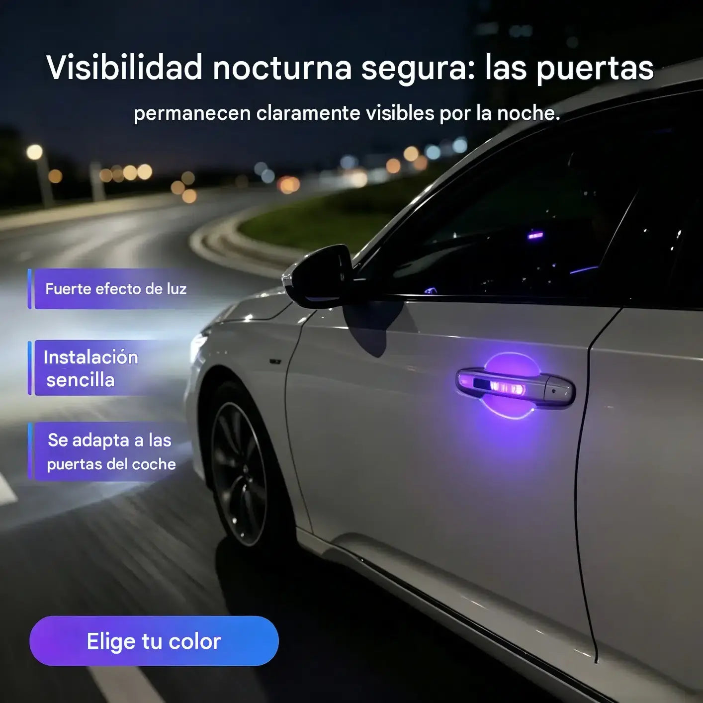 🔥4 unidades por 28 euros ✅💥Luces LED anticolisión intermitentes multifuncionales para puertas, aptas para coches y motocicletas