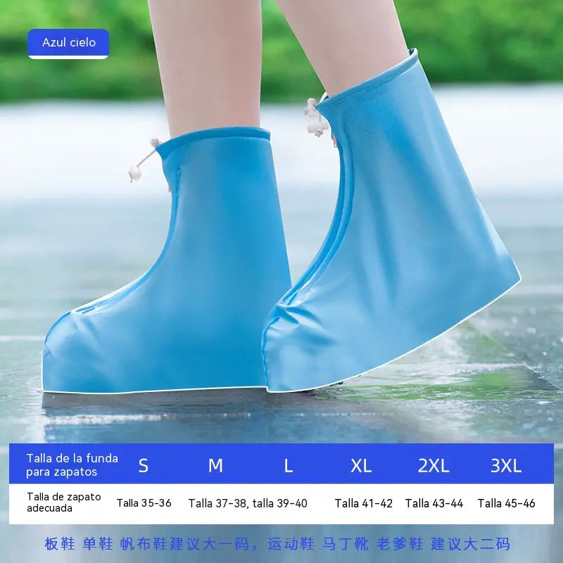☔👟Cubrezapatos unisex, impermeables, gruesos, resistentes al desgaste y antideslizantes.