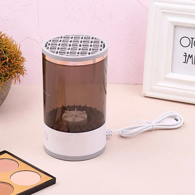 limpiador automático de cepillos de maquillaje: limpieza profunda en 3 minutos, compacto y portátil para viajes, carga usb con funcionamiento silencioso