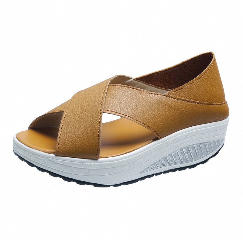💞【35-43】Sandalias casuales para mujer, modelo 2026, suela gruesa, transpirables, con abertura tipo boca de pez.