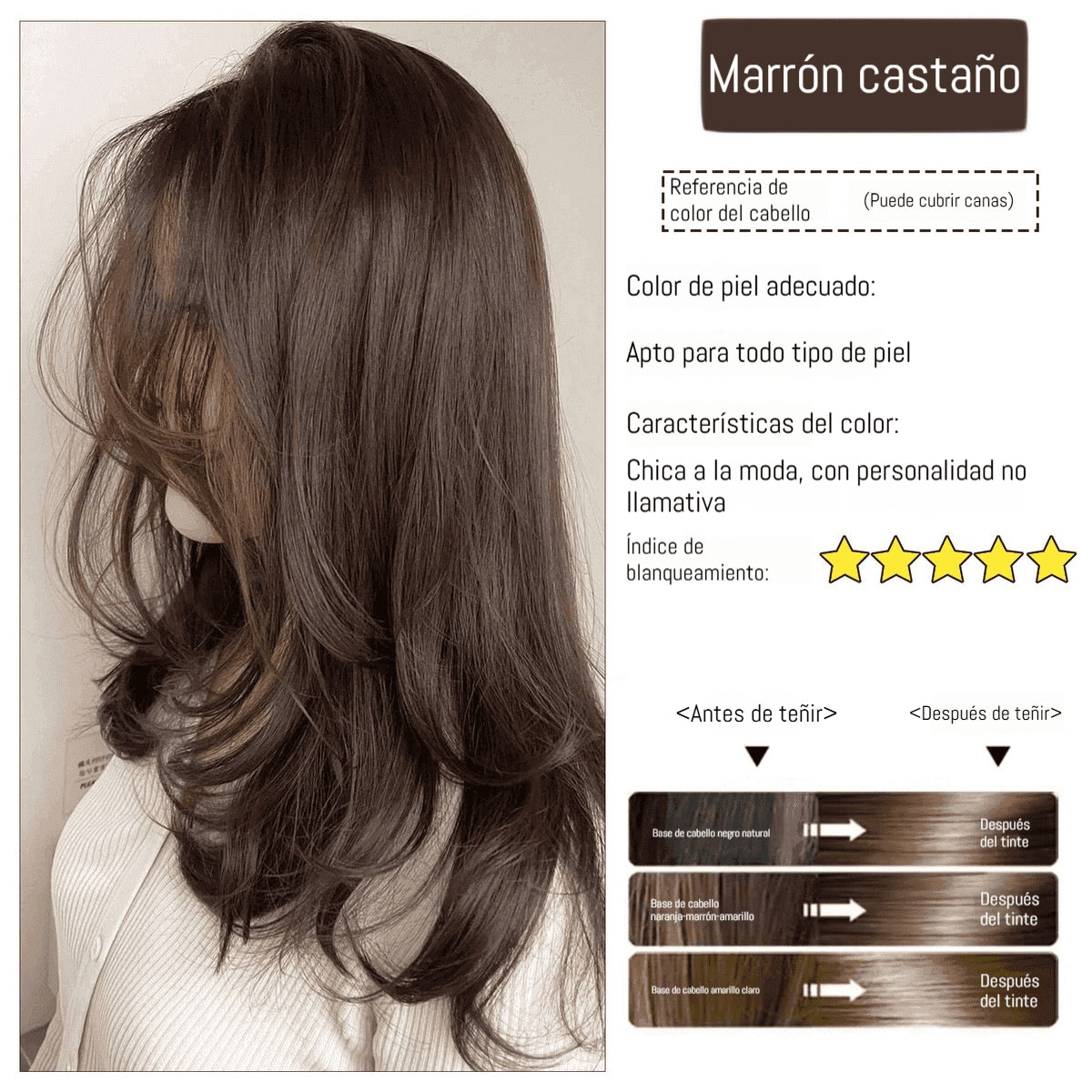 ✨ ¡50% DE DESCUENTO POR TIEMPO LIMITADO! 🌿 Tinte capilar Herbal Comb – Fácil cobertura de canas, fórmula nutritiva ✨