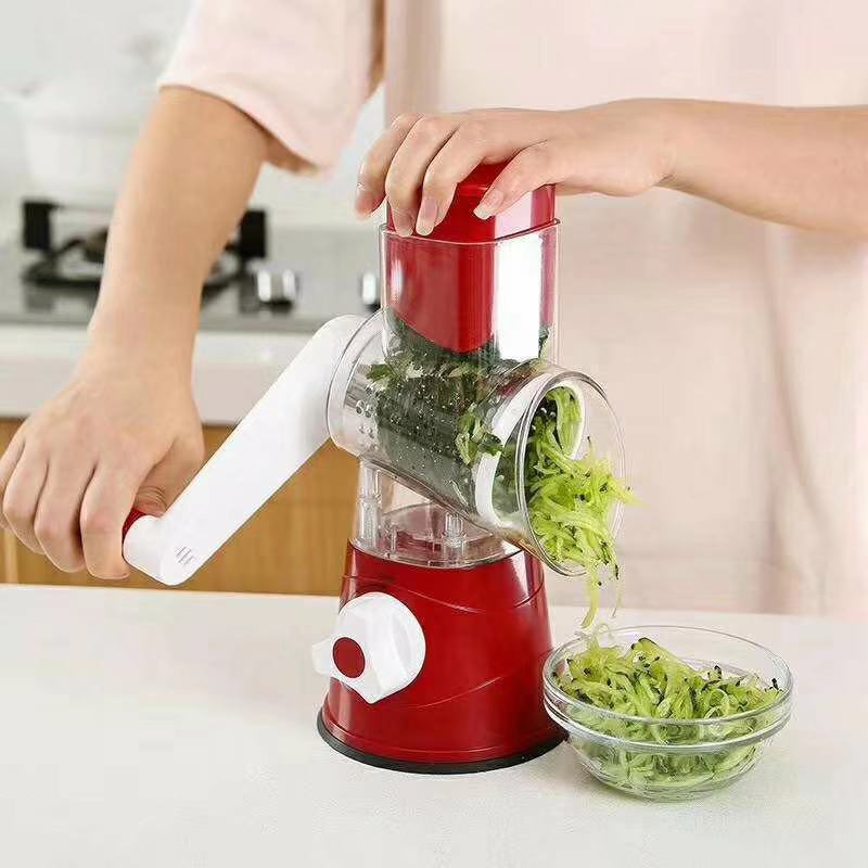 🍎🥩🌶️Cortador de verduras de tambor multifuncional con manivela