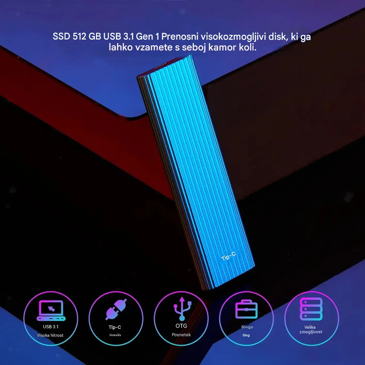 🏆Časovno omejena ponudba⚡ 🔥16TB prenosni mini SSD disk visoke zmogljivosti tipa C