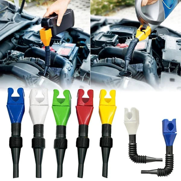 【5 piezas】🚗Herramienta para repostar y verter combustible en el coche, embudo manos libres🔥