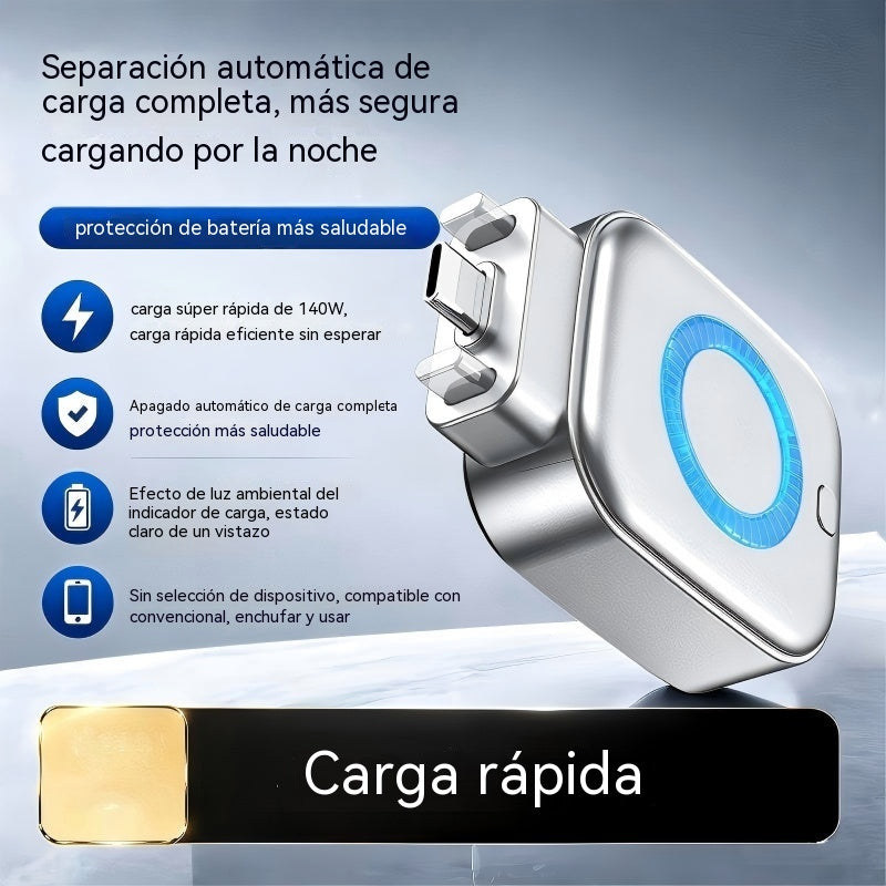 ⚡140W ⚡Cargador rápido con desconexión automática inteligente