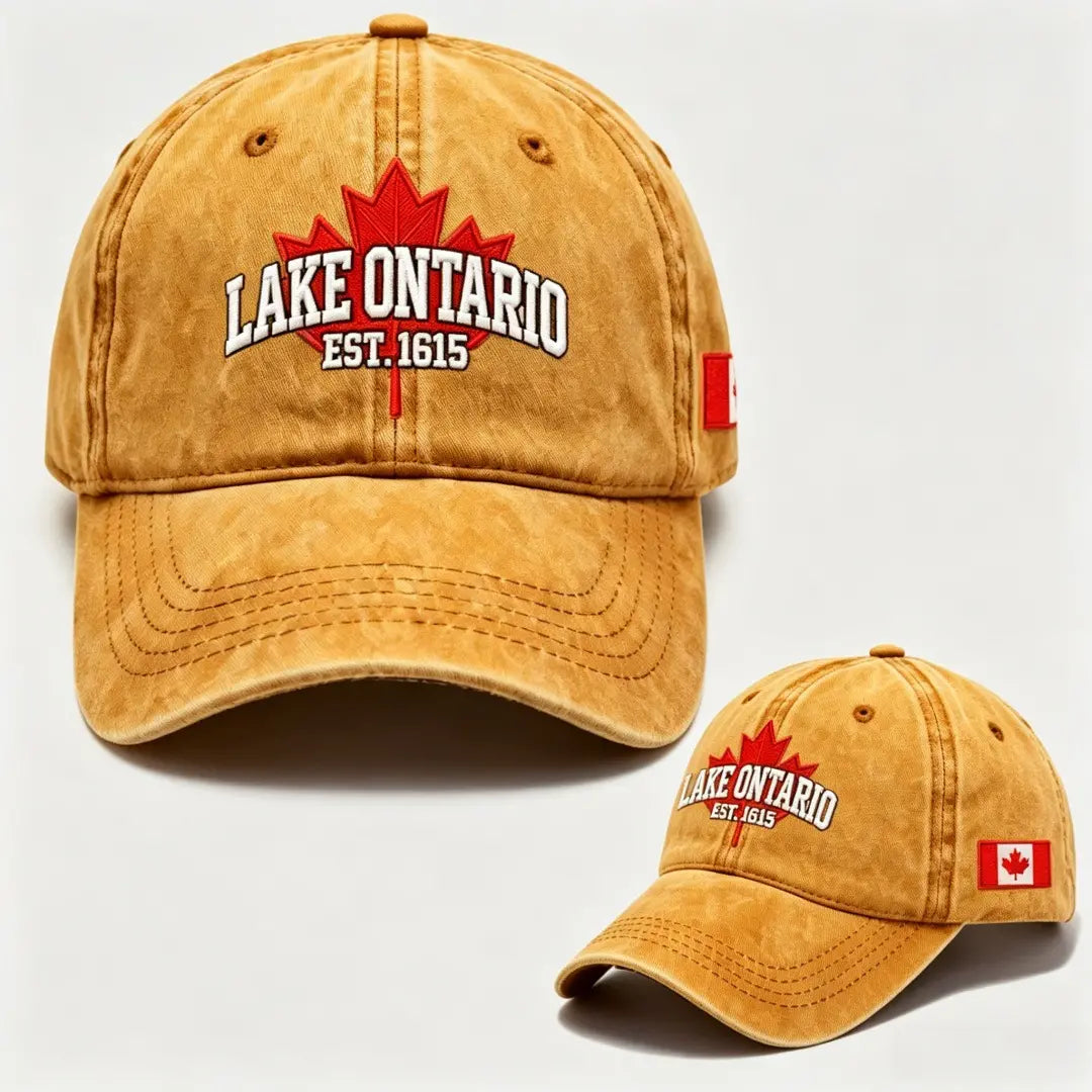 ✨2 kus 23 eur🧢🍁Nastavitelná retro kšiltovka s výšivkou javorového listu u jezera