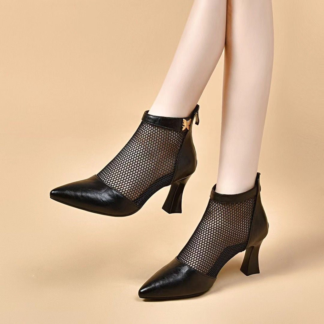 👠【35-40】Sandalias de piel suave con malla para primavera y verano de 2026