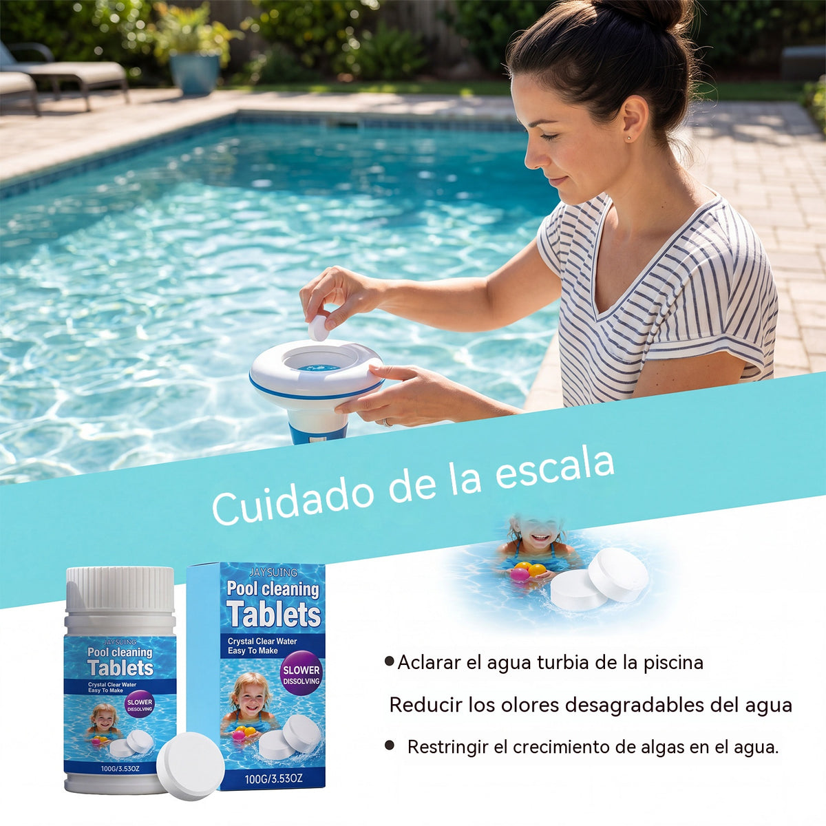 🔥Compre 1 y obtenga 1 gratis(2 botella)Pastillas efervescentes para la limpieza de piscinas