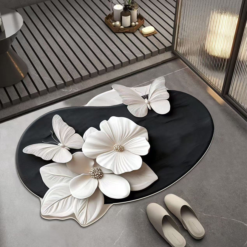 🔥OFERTA PROFUNDA💕【30*40cm+ 40*60cm】Alfombrilla absorbente y antideslizante con patrón 3D realista