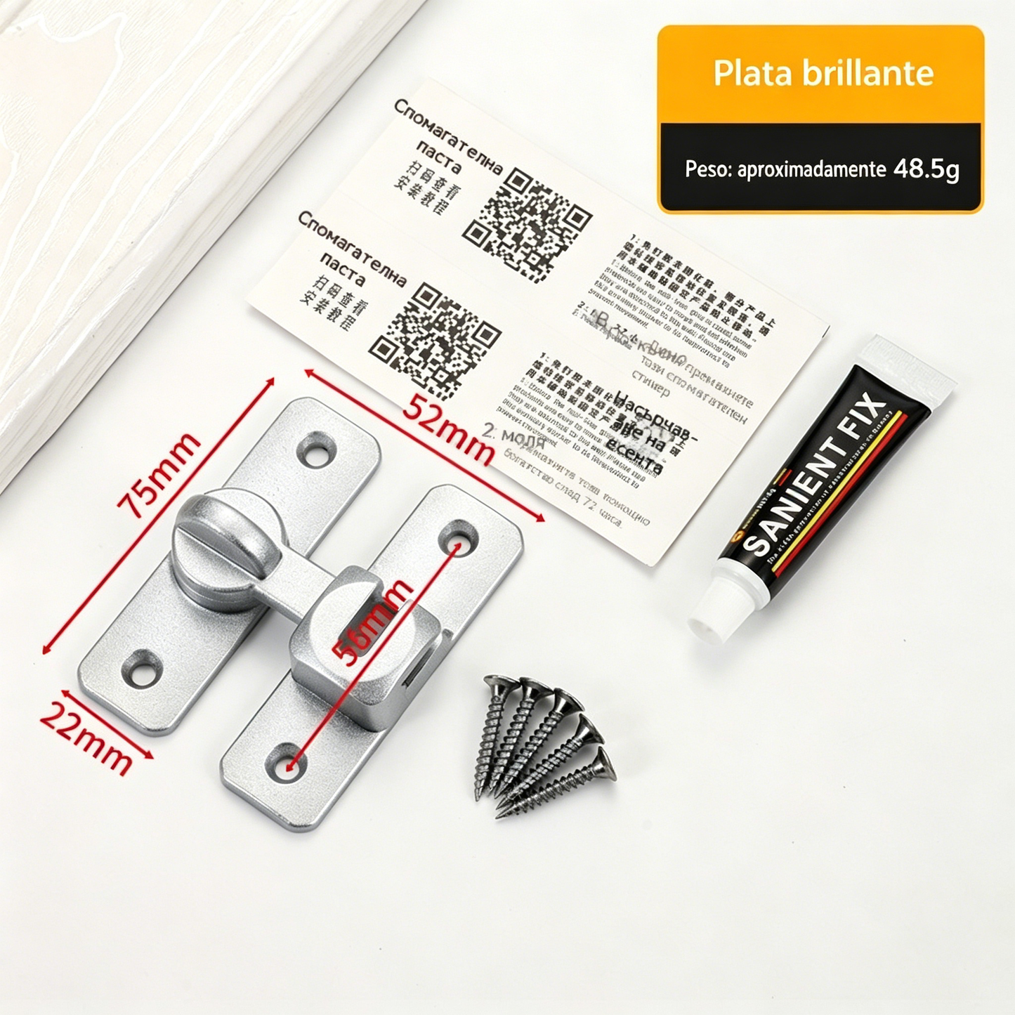 【Compra 1, llévate 1 gratis】Cerradura multifuncional sin taladro para puertas de uso doméstico