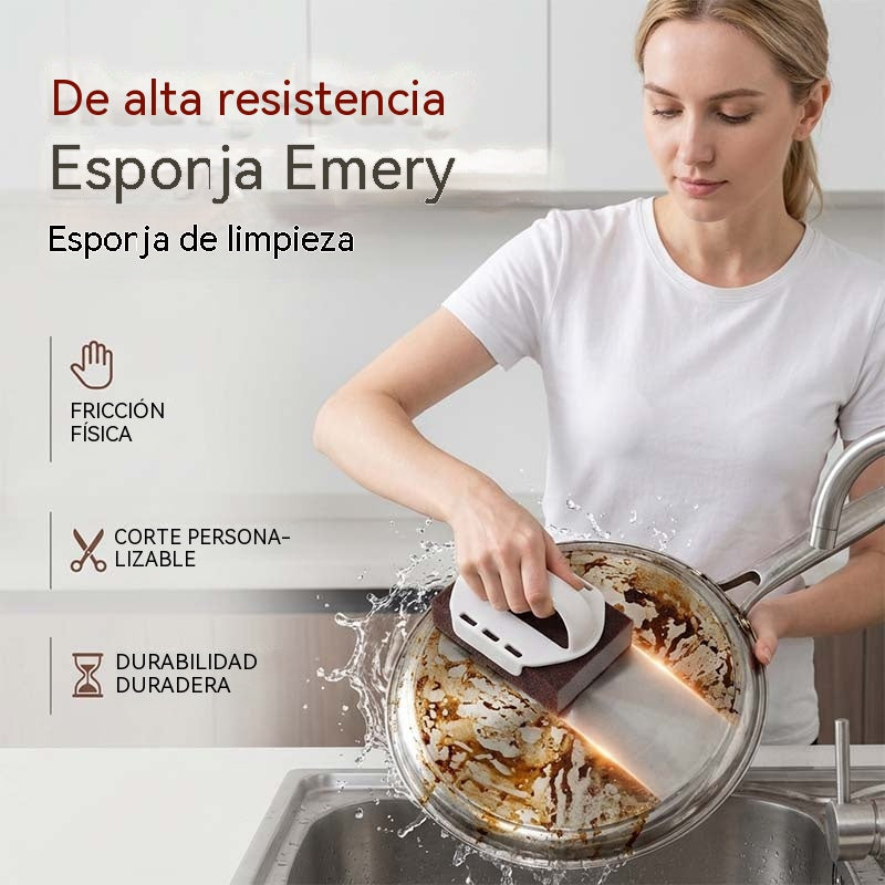 💥【10 piezas】Estropajo de esponja de esmeril para limpieza de alta resistencia