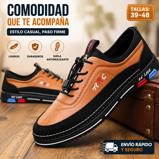 💯🔥【39-48】Los zapatos de negocios casuales para hombre están hechos de cuero impermeable y resistente a las manchas con una suela suave para un uso cómodo.
