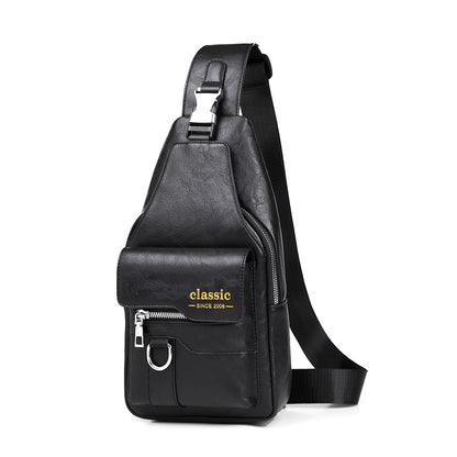💯🎁Bolso bandolera retro impermeable de piel sintética para hombre.