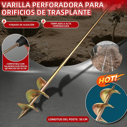 🔥✨ Varilla perforadora para agujeros de trasplante en invernaderos