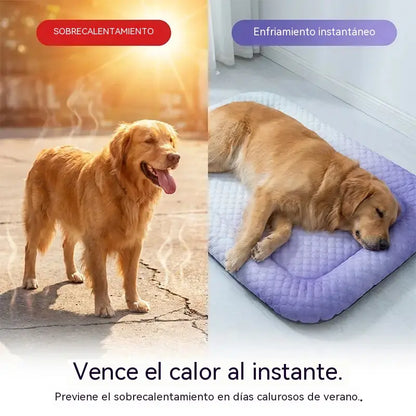 🐶🐱❄️ Alfombrilla de gel refrescante para mascotas, alivio del calor veraniego, alfombrilla transpirable y no tóxica para dormir y refrescar a perros y gatos.
