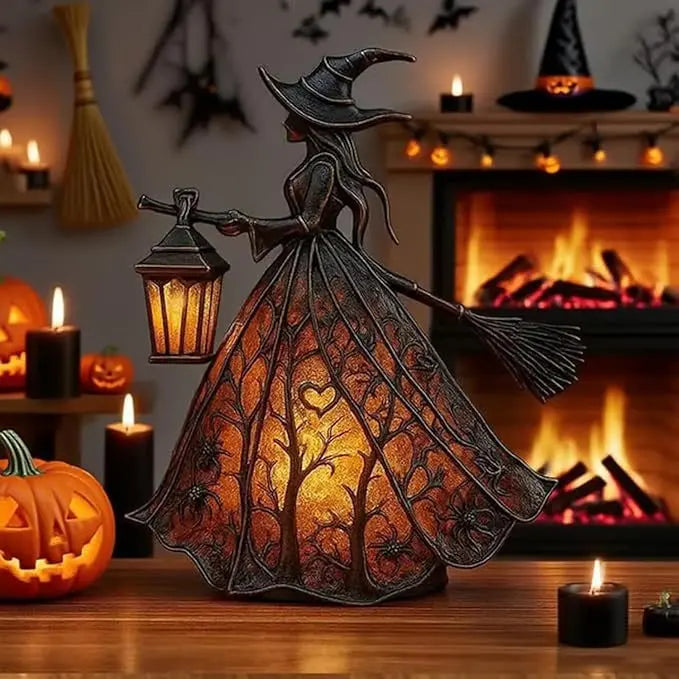 🧙‍‍♀️Boszorkánylámpa, egy hátborzongató gótikus lámpásdekoráció, egyedi asztali lámpa dísz, állólámpa, alkalmas otthonra, verandára, irodába, partidekorációnak és ajándéknak is.