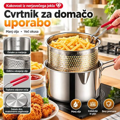 🔥Zadnji dan posebne ponudbe, prihranite 49 %!🎁 Večnamenski cvrtnik iz nerjavečega jekla 304
