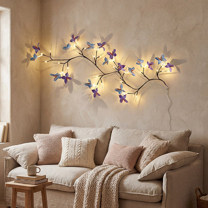 ✨ Luces LED Flexibles en Forma de Enredadera con Mariposas – Decora tu Hogar con un Ambiente Mágico y Cálido 🦋💡
