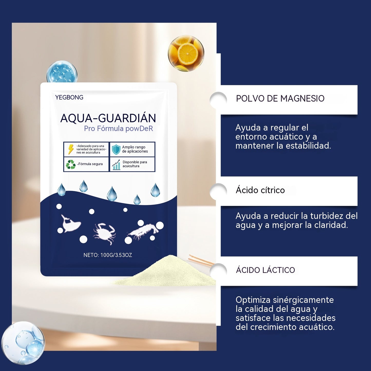 [2 piezas 26 euros]🌿 Claridad cristalina sin químicos agresivos. Seguro para peces, camarones, cangrejos y mariscos. ¡Oferta limitada!