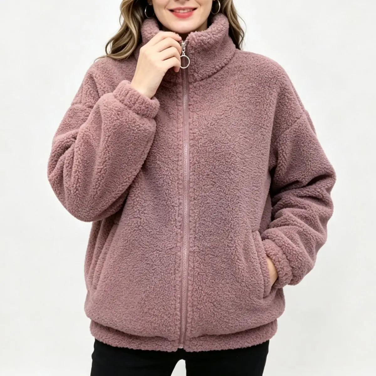 😍 ¡A mitad de precio! 【M-4XL】Chaqueta polar de invierno, chaqueta gruesa con forro de borreguillo, chaleco cálido.