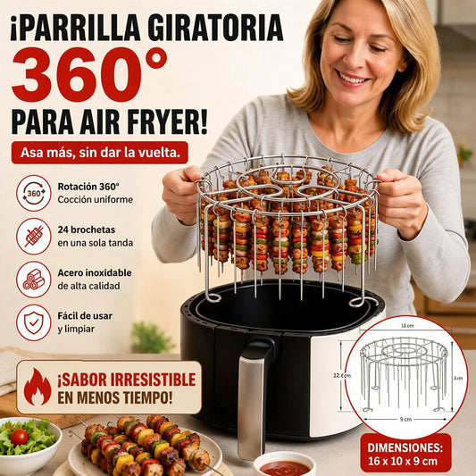 ✨Parrilla de acero inoxidable para brochetas🍢