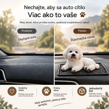 🐩✨ Ozdoba pudlíka na palubnú dosku auta – realistické detaily, 2 farby, ideálny spoločník na každú cestu.