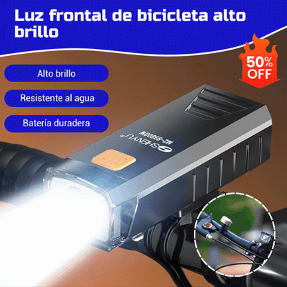 🚴‍♂️💡【2 piezas 25 euro】Luz LED recargable para bicicleta superbrillante,Tecnología óptica innovadora | Iluminación nítida por la noche, ¡segura incluso en días de lluvia! 🌧️✨