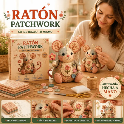 🧵Kit de costura artesanal de peluche de ratón vintage