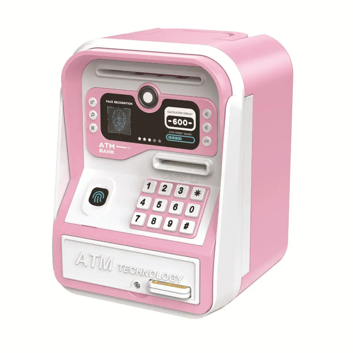 🏧💰 Caja de Ahorro Infantil con Huella y Código | Hucha Electrónica con Función ATM, Tarjeta y Gran Capacidad