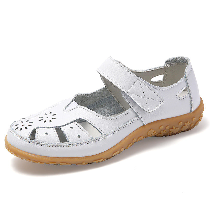 💞【36~41】Sandalias planas de cuero nuevas