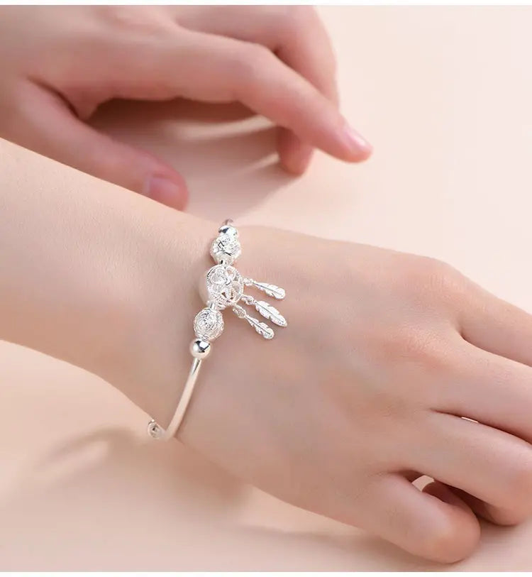 【50% de descuento】✨【Compra uno y llévate otro gratis】【2 piezas 27 euros】Pulsera ajustable de plata de ley 925