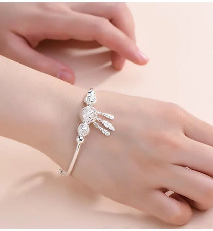 【50% de descuento】✨【Compra uno y llévate otro gratis】【2 piezas 27 euros】Pulsera ajustable de plata de ley 925