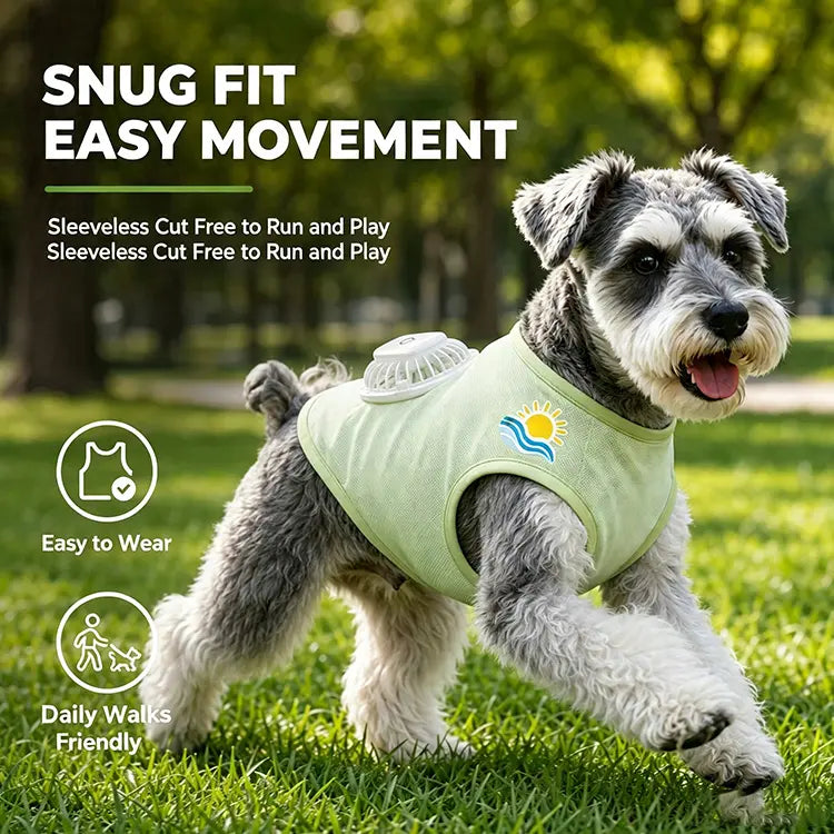 🐶🐱 Nueva ropa para perros con ventilador: chaleco ligero y transpirable con protección solar para el verano, ideal para perros pequeños y medianos.