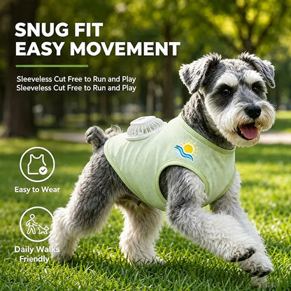 🐶🐱 Nueva ropa para perros con ventilador: chaleco ligero y transpirable con protección solar para el verano, ideal para perros pequeños y medianos.