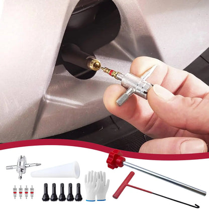 Kit de herramientas para cambio rápido de válvulas de neumáticos de coche